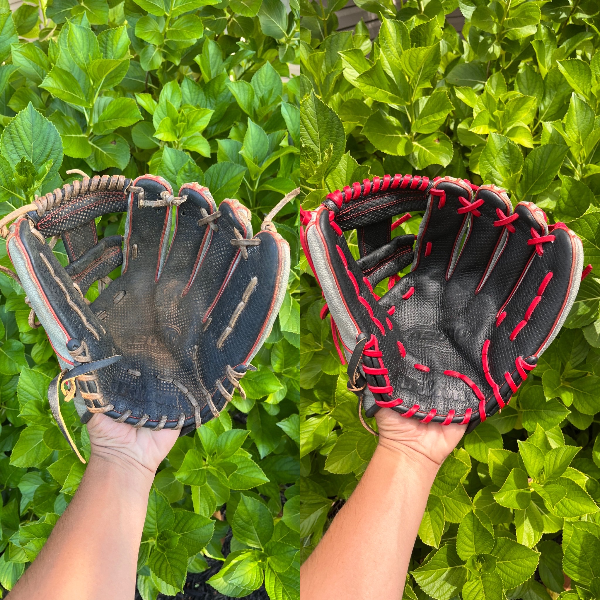 Baseball glove lace replacement and deep cleaning