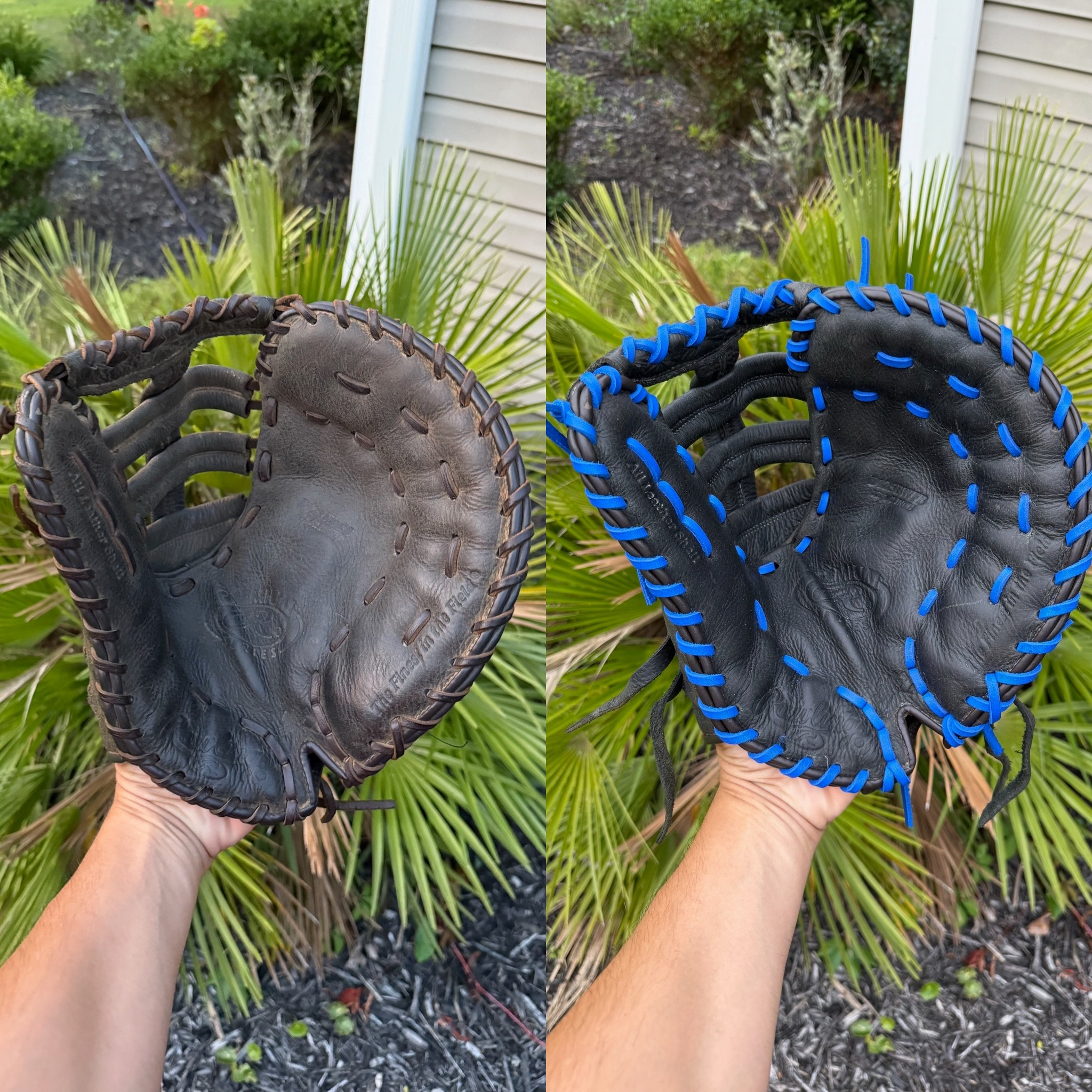 Rawlings first base mitt full clean and condition with royal blue lace