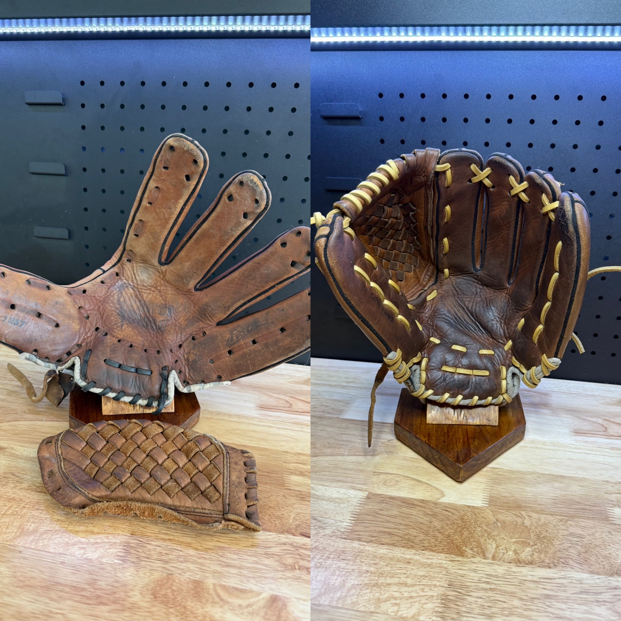 Mizuno Fastpitch GPL-1257 clean, condition, relace (full restoration), basket web with camel lace