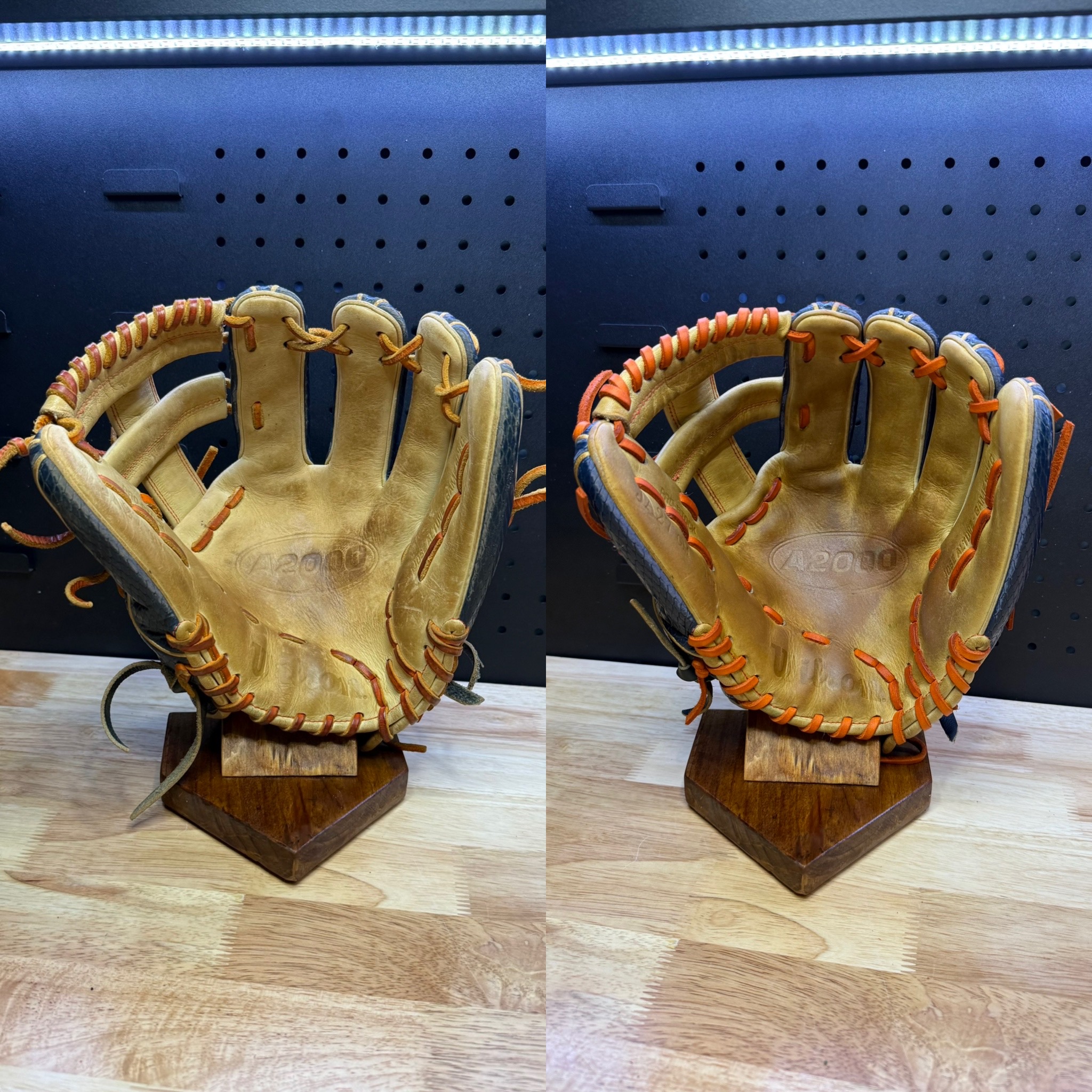 Wilson A2000 Jose Altuve edition full clean and conditioning and relace with orange lace