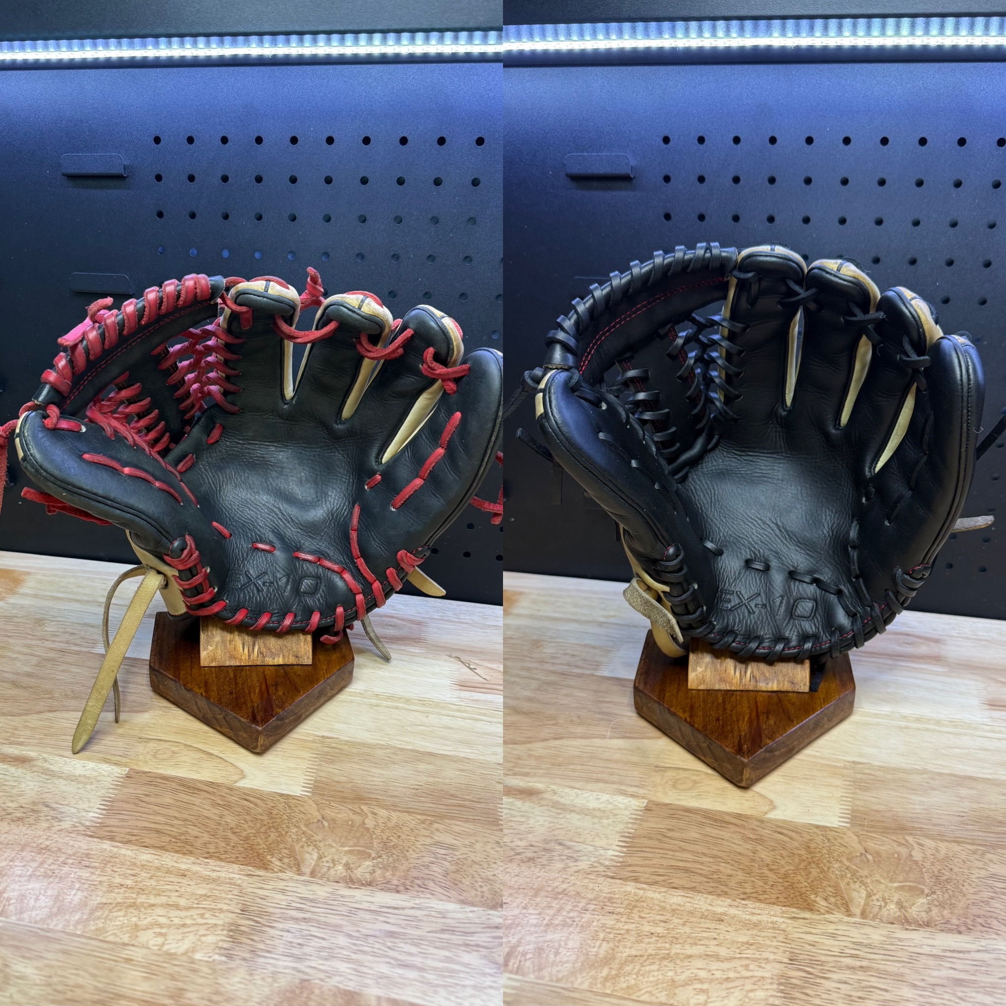 44 pro custom EX-10 glove full service, modified trapeze web with black lace