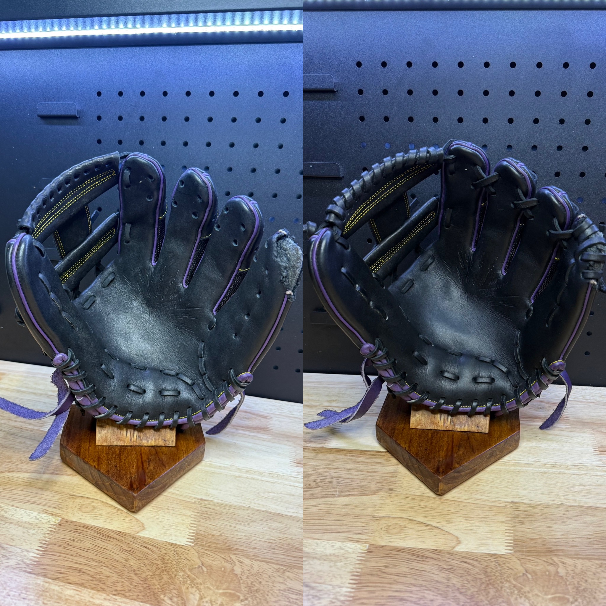 Batman Custom lace repair, I-web with black lace