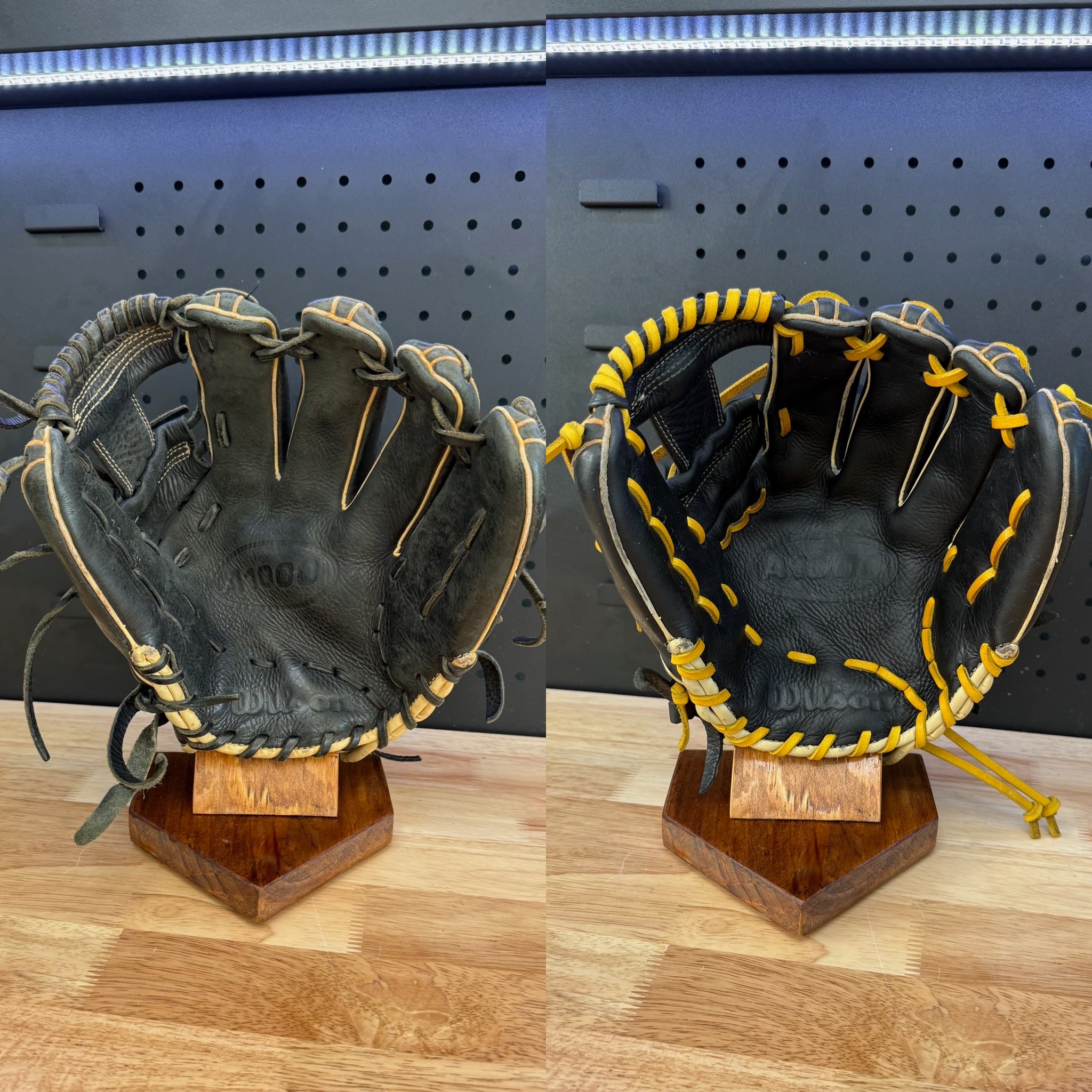 Wilson A1000 full clean and conditioning and relace with yellow lace